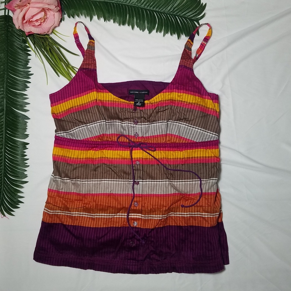 New York & Co Fall Striped Top